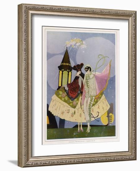 Venice, Carnival Characters-Umberto Brunelleschi-Framed Art Print