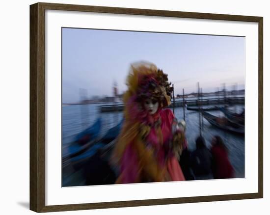 Venice Carnival, San Marco Square with San Giorgio Island in Background, Venice, Veneto, Italy-Carlo Morucchio-Framed Photographic Print