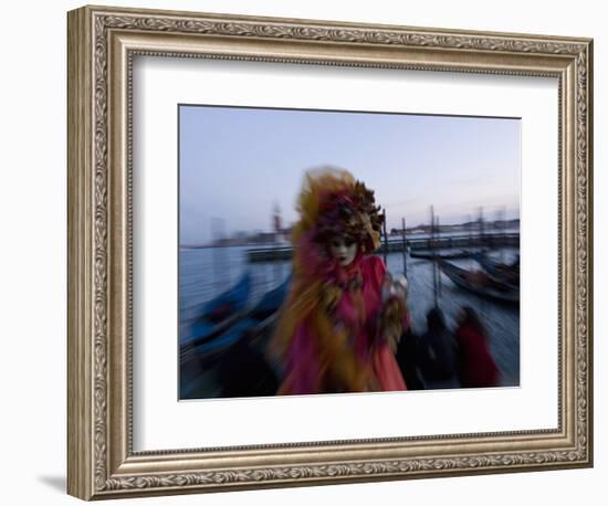 Venice Carnival, San Marco Square with San Giorgio Island in Background, Venice, Veneto, Italy-Carlo Morucchio-Framed Photographic Print