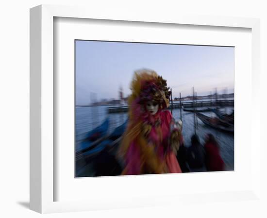 Venice Carnival, San Marco Square with San Giorgio Island in Background, Venice, Veneto, Italy-Carlo Morucchio-Framed Photographic Print