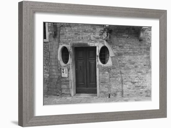 Venice Doorway B&W-Les Mumm-Framed Photographic Print