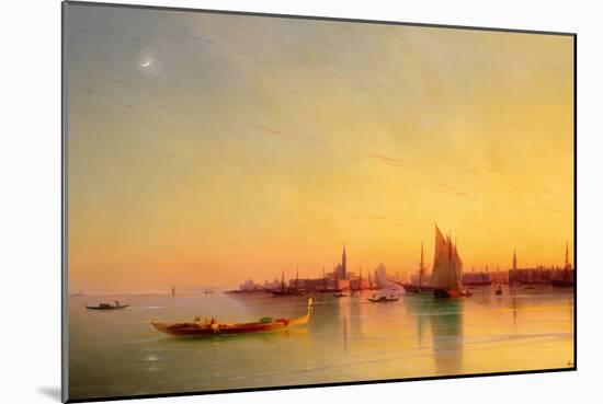 Venice from the Lagoon at Sunset-Ivan Konstantinovich Aivazovsky-Mounted Giclee Print
