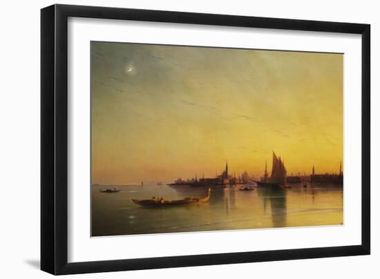 Venice from the Lagoon at Sunset-Ivan Konstantinovich Aivazovsky-Framed Giclee Print