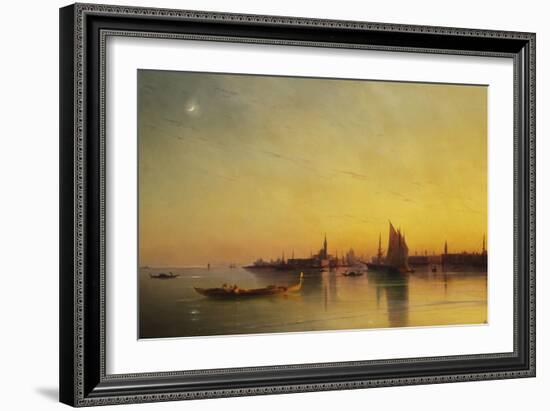 Venice from the Lagoon at Sunset-Ivan Konstantinovich Aivazovsky-Framed Giclee Print