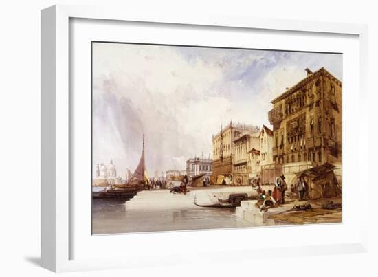 Venice from the Riva Degle Schiavoni, 1841 watercolor-William Callow-Framed Giclee Print