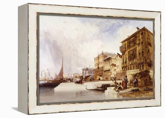 Venice from the Riva Degle Schiavoni, 1841 watercolor-William Callow-Framed Premier Image Canvas
