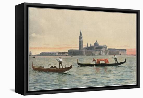 Venice: General View across the Water to the Church of San Giorgio Maggiore-null-Framed Premier Image Canvas