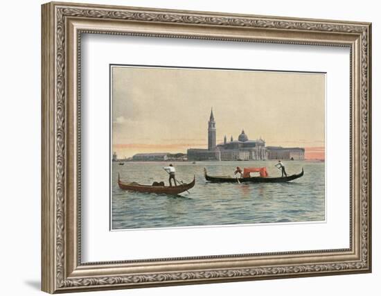 Venice: General View across the Water to the Church of San Giorgio Maggiore-null-Framed Photographic Print