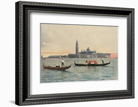 Venice: General View across the Water to the Church of San Giorgio Maggiore-null-Framed Photographic Print