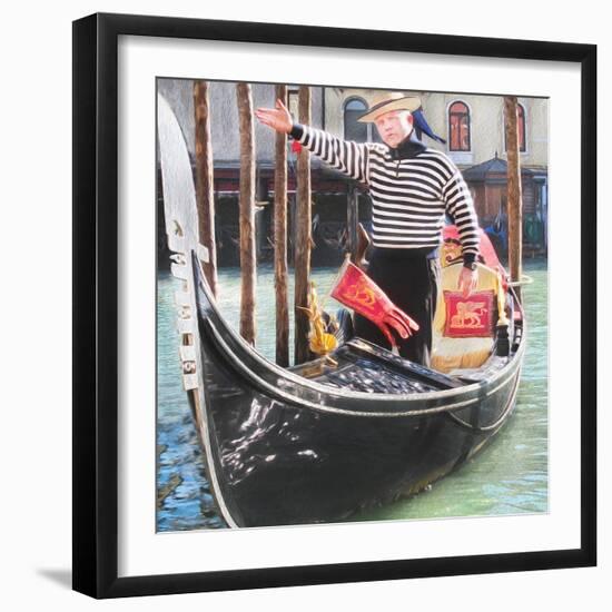 Venice Gondola-Tosh-Framed Art Print