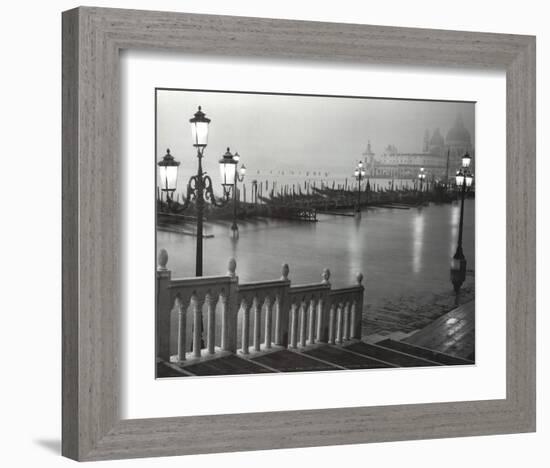 Venice (Grand Canal, B&W) Art Poster Print-null-Framed Art Print