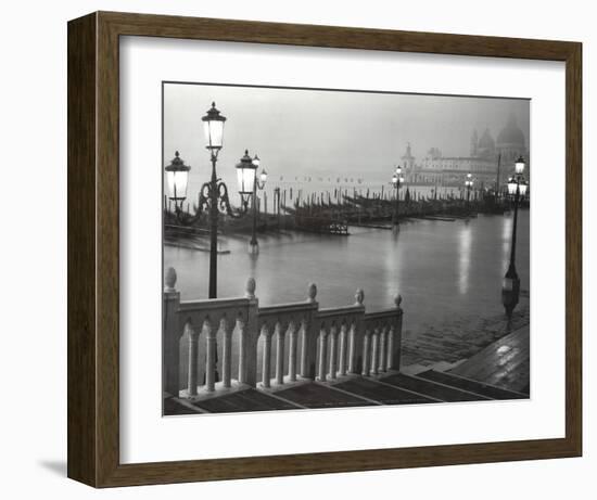 Venice (Grand Canal, B&W) Art Poster Print-null-Framed Art Print