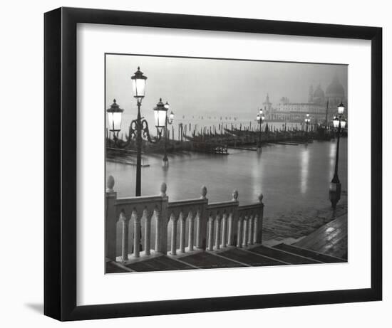 Venice (Grand Canal, B&W) Art Poster Print-null-Framed Art Print