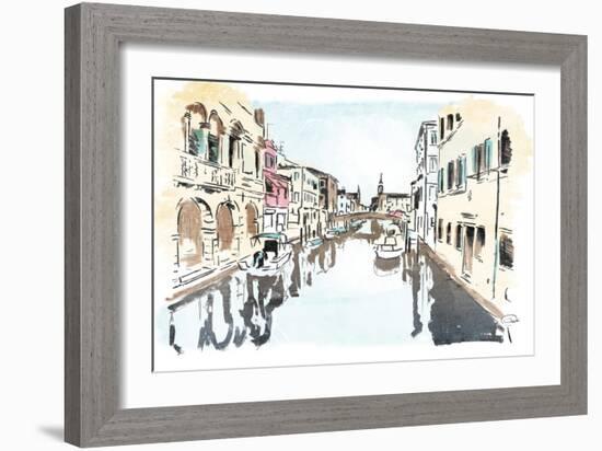 Venice In Ink-OnRei-Framed Art Print