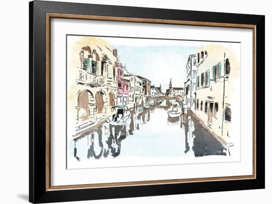 Venice In Ink-OnRei-Framed Art Print