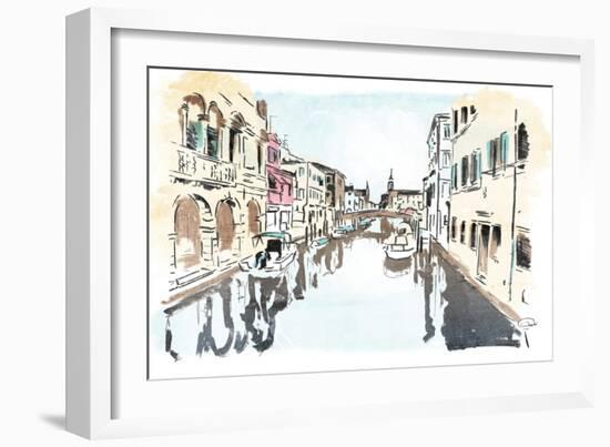 Venice In Ink-OnRei-Framed Art Print