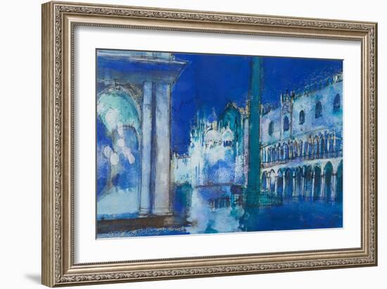 Venice ( Ink and Watercolour)-Ann Oram-Framed Giclee Print