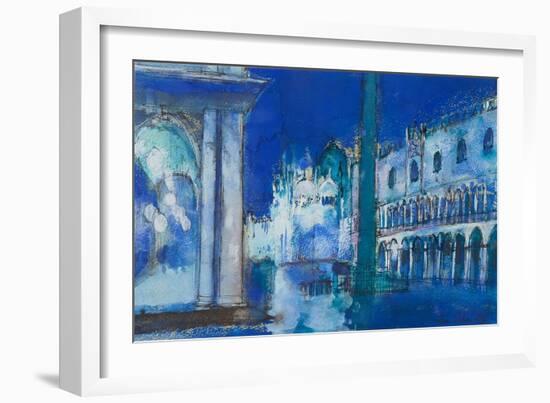 Venice ( Ink and Watercolour)-Ann Oram-Framed Giclee Print