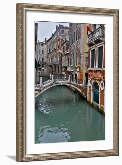 Venice, Italy. Canal with Arched Bridge-Darrell Gulin-Framed Photographic Print