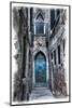 Venice, Italy. Carnival, Colorful Old Blue Doorway in Narrow Alley-Darrell Gulin-Mounted Photographic Print