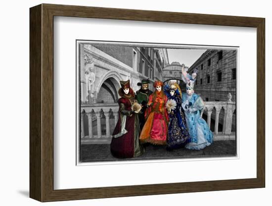 Venice, Italy. Mask and Costumes at Carnival-Darrell Gulin-Framed Photographic Print