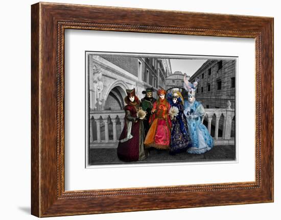 Venice, Italy. Mask and Costumes at Carnival-Darrell Gulin-Framed Photographic Print