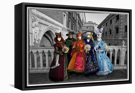 Venice, Italy. Mask and Costumes at Carnival-Darrell Gulin-Framed Premier Image Canvas