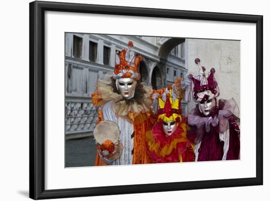 Venice, Italy. Mask and Costumes at Carnival-Darrell Gulin-Framed Photographic Print