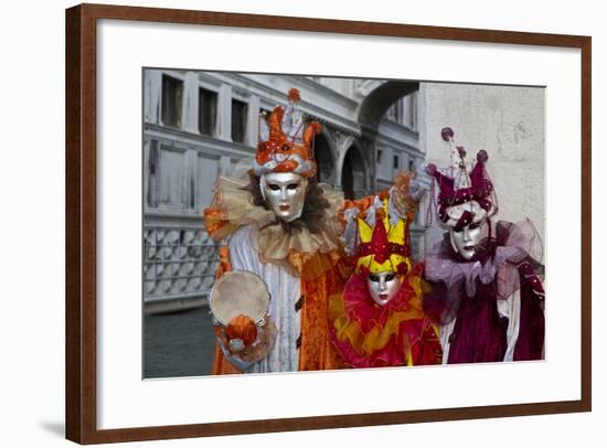 Venice, Italy. Mask and Costumes at Carnival-Darrell Gulin-Framed Photographic Print