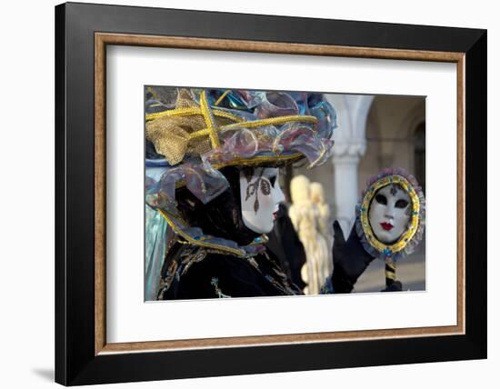 Venice, Italy. Mask and Costumes at Carnival-Darrell Gulin-Framed Photographic Print