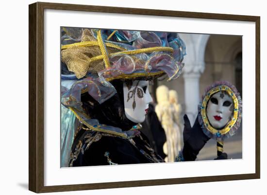 Venice, Italy. Mask and Costumes at Carnival-Darrell Gulin-Framed Photographic Print