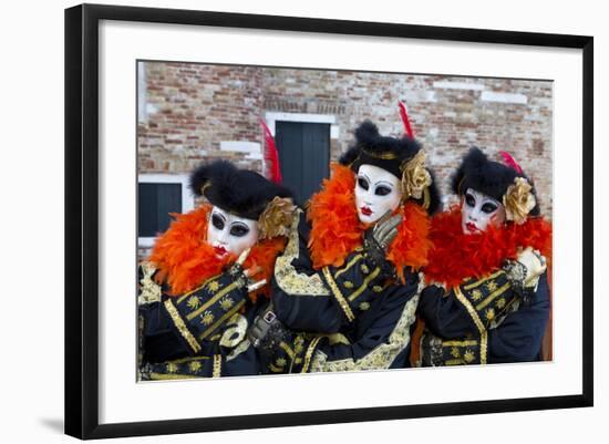 Venice, Italy. Mask and Costumes at Carnival-Darrell Gulin-Framed Photographic Print