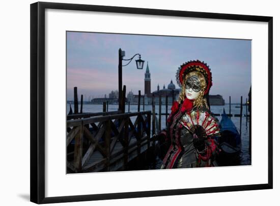 Venice, Italy. Mask and Costumes at Carnival-Darrell Gulin-Framed Photographic Print