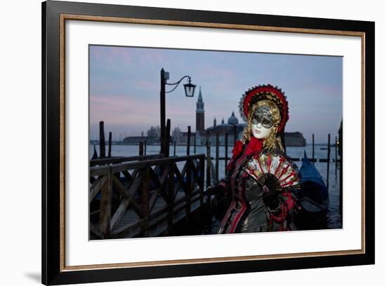 Venice, Italy. Mask and Costumes at Carnival-Darrell Gulin-Framed Photographic Print