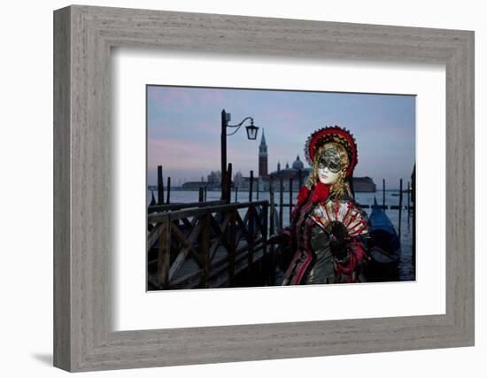 Venice, Italy. Mask and Costumes at Carnival-Darrell Gulin-Framed Photographic Print