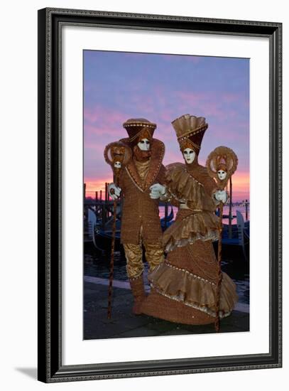 Venice, Italy. Mask and Costumes at Carnival-Darrell Gulin-Framed Photographic Print