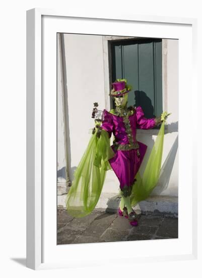 Venice, Italy. Mask and Costumes at Carnival-Darrell Gulin-Framed Photographic Print