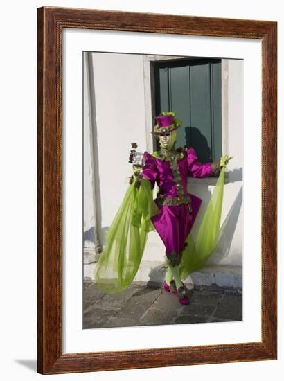 Venice, Italy. Mask and Costumes at Carnival-Darrell Gulin-Framed Photographic Print