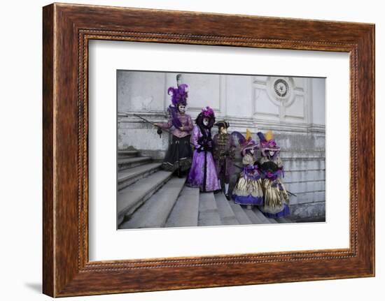 Venice, Italy. Mask and Costumes at Carnival-Darrell Gulin-Framed Photographic Print