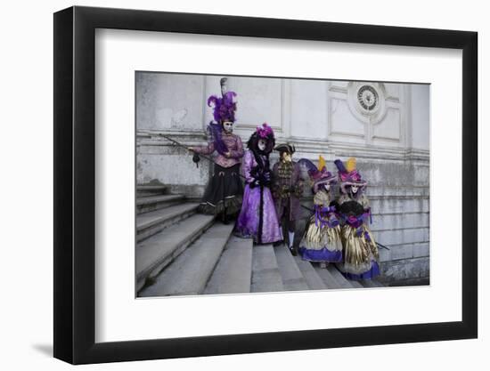 Venice, Italy. Mask and Costumes at Carnival-Darrell Gulin-Framed Photographic Print