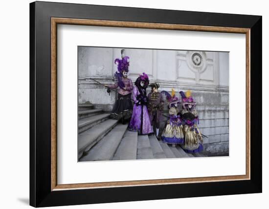 Venice, Italy. Mask and Costumes at Carnival-Darrell Gulin-Framed Photographic Print