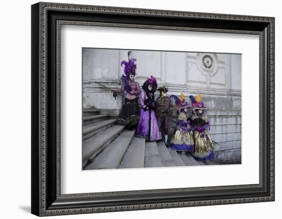 Venice, Italy. Mask and Costumes at Carnival-Darrell Gulin-Framed Photographic Print