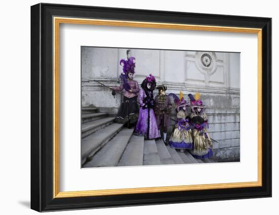 Venice, Italy. Mask and Costumes at Carnival-Darrell Gulin-Framed Photographic Print