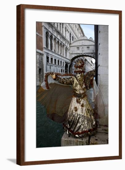 Venice, Italy. Mask and Costumes at Carnival-Darrell Gulin-Framed Photographic Print