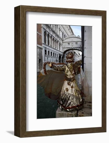 Venice, Italy. Mask and Costumes at Carnival-Darrell Gulin-Framed Photographic Print