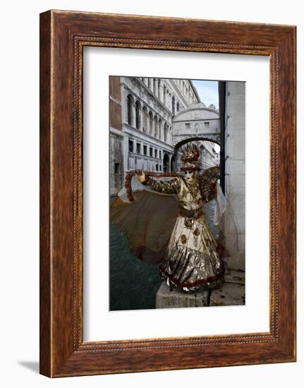 Venice, Italy. Mask and Costumes at Carnival-Darrell Gulin-Framed Photographic Print