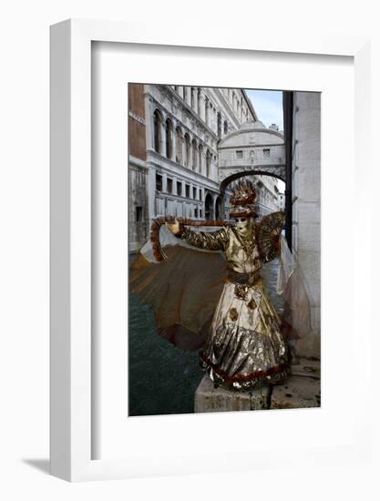 Venice, Italy. Mask and Costumes at Carnival-Darrell Gulin-Framed Photographic Print