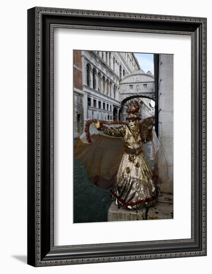 Venice, Italy. Mask and Costumes at Carnival-Darrell Gulin-Framed Photographic Print