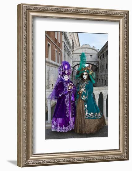 Venice, Italy. Mask and Costumes at Carnival-Darrell Gulin-Framed Photographic Print