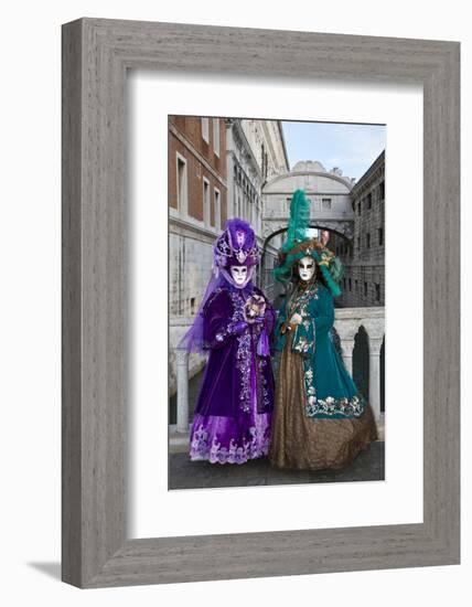 Venice, Italy. Mask and Costumes at Carnival-Darrell Gulin-Framed Photographic Print